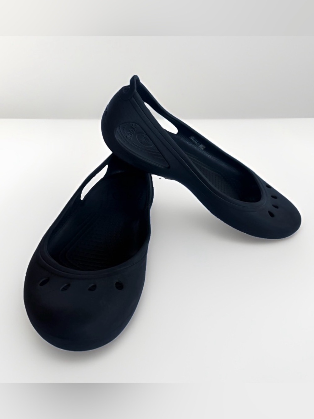 Crocs At Work Kadee Flat  Black Slip Resistant Work Shoes Nursing Duty 10